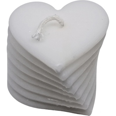 Svíčkománie3D Srdíčkový sloup bílá 65 g