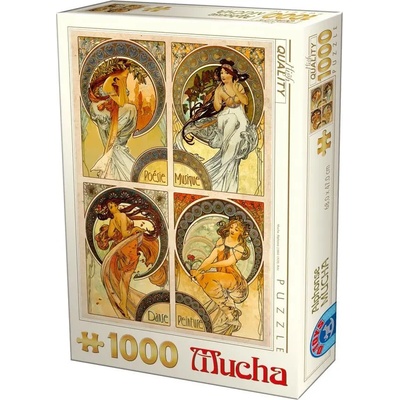 D-Toys - Puzzle Mucha: Arts - 1 000 piese