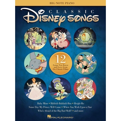 Classic Disney Songs velké noty pro začátečníky na klavír