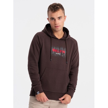 Ombre Clothing Тъмнокафяв мъжки суитчър с щампа Ombre Clothing Ombre Clothing | Kafyav | МЪЖЕ | M