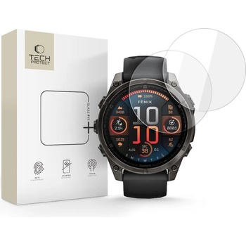 Tech-Protect 2 броя стъклени протектори за Garmin Fenix 8 (47mm) от Tech Protect Glass Fit+ - Clear (5906302318919)