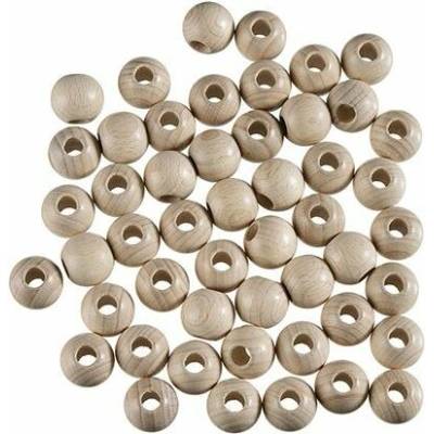 EFCO Dřevěné korálky kulaté přírodní 20mm (50ks)