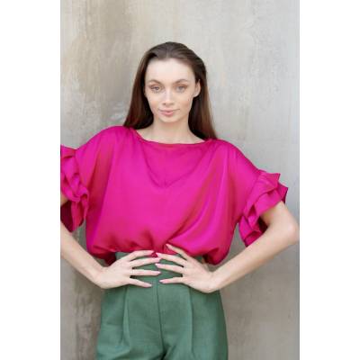 Tričko Juliána Brnáková Luna Fuchsia