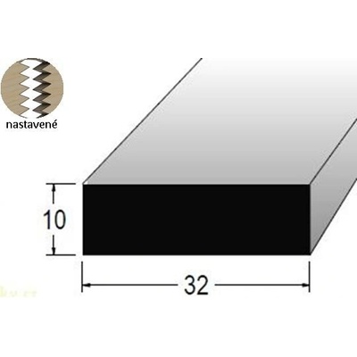 Lať podkladová 32x10 mm, délka 240 cm nastavovaná