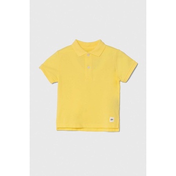 Zippy Детска памучна тениска с яка zippy в жълто с изчистен дизайн (3106013007)