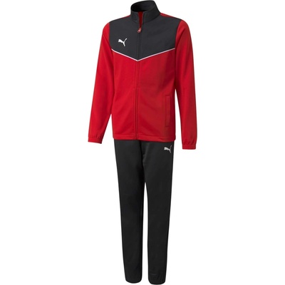 Puma Juniorská tepláková súprava INDIVIDUALRISE TRACKSUIT JR červená čierna
