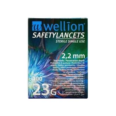 Wellion SAFETY LANCETS 23G, 100 ks