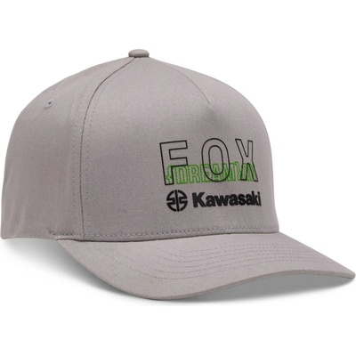 Fox X Kawi Flexfit Hat Steel Grey