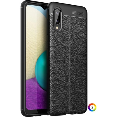 Samsung Galaxy A02 Удароустойчив Litchi Skin Калъф и Протектор