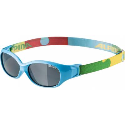 Alpina Детски слънчеви очила Alpina Sports Flexxy Kids Ceramic Black S3 Sunglasses - Cyan / Puzzle / Black - размер One Size (205-0717-0311)