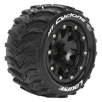 Louise RC MT-CYCLONE SOFT 1/10 0 offset 12 mm hex Black Bead-Lock Rims 2 ks