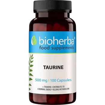 Bioherba Taurine, 500 mg, 100 капсули, Bioherba
