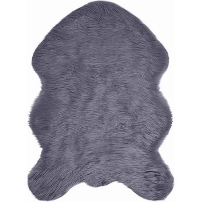 vidaXL Изкуствена овча килим TAFALLA Антрацит 60 x 90 cm Полиестер (42021607)