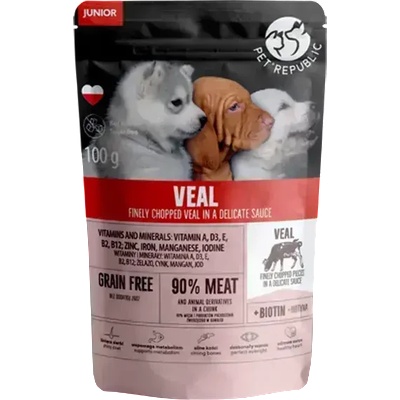 Pet Republic Пауч за Подрастващи Кучета Говеждо