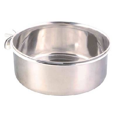 Trixie Nerezové krmítko s pevným úchytom do klietky 900ml/14cm