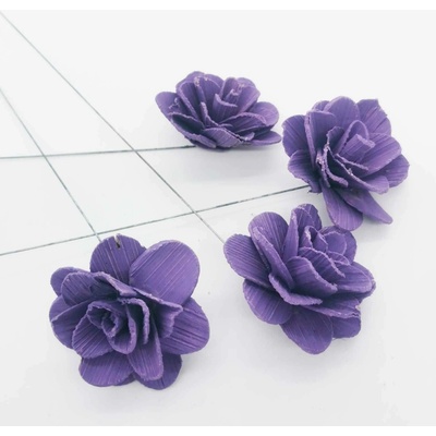 Betal rose s drátem 30 ks - fialová - SU0049