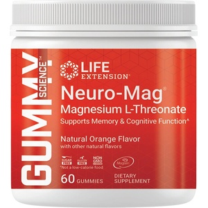 Life Extension Магнезий L-треонат - Концентрация и памет, Neuro-Mag®, 144 mg, 60 желирани таблетки (02520 LE)