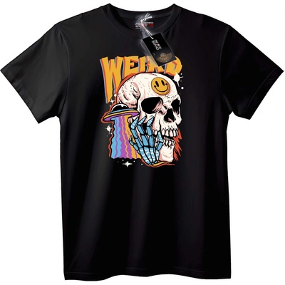 NOONEBRAND Тениска Странен череп - 2XL, Black