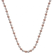 Hot Diamonds Strieborná retiazka Emozioni Silver and Rose Gold Bead CH019