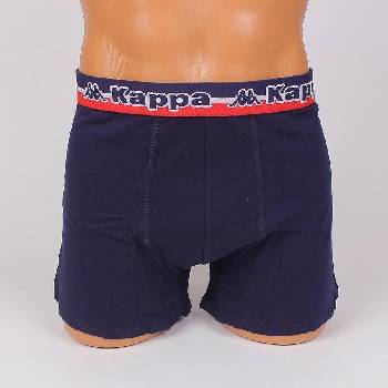 Image 1 of Мъжки боксер в тъмносиньо с външен ластик и надпис