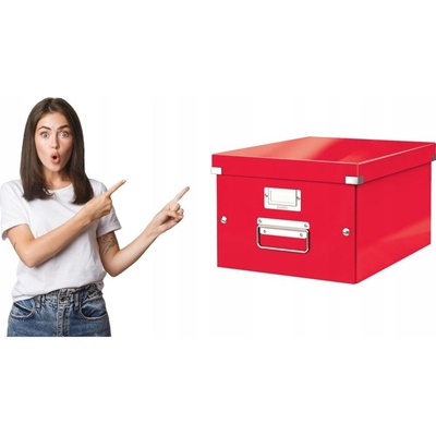 Leitz Archivační krabice Click-N-Store A4 červená – Sleviste.cz