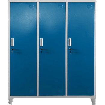 Carmen Метален шкаф Carmen CR-1604-3 JZ - сив / син