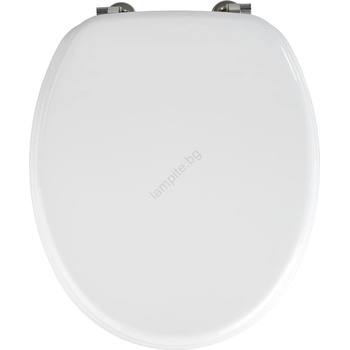 WENKO 154008100-WC тоалетно седало VALENCIA 43x36 см бяло/сребристо (WE0623)