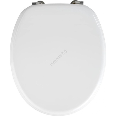 WENKO 154008100-WC тоалетно седало VALENCIA 43x36 см бяло/сребристо (WE0623)