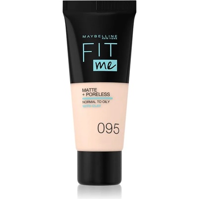 Maybelline new york Fit Me! Matte+Poreless матиращ фон дьо тен за нормална към мазна кожа цвят 95 Fair Porcelain 30ml