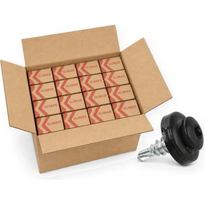 Klimas Wkret-Met 4,8x19mm - 1 Kartón (16x250 ks) - Skrutka samozávrtná pre spojenie plechov v presahu do 2x1,25mm, RAL 9005, WSBP-T