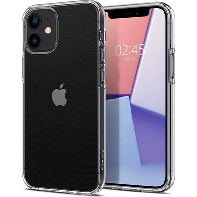 Spigen Liquid Crystal Case - тънък силиконов (TPU) калъф за iPhone 12 mini (прозрачен)