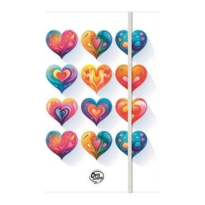 OPTISCHOOL Doska s gumičkou A4 "Love"