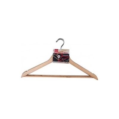 Horecano - Дървени закачалки за дрехи 3бр. цвят натурал 44x23x1, 2см (P 66 / N) (011601)