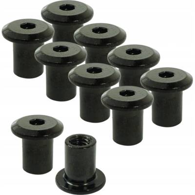 Šroub s plochou hlavou Ericson M6x12mm, černý, 100 ks