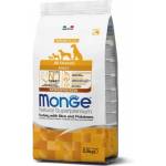 Monge Natural Superpremium All breeds Adult Monoprotein Turkey with Rice and Potatoes - пълноценна суха храна за кучета в зряла възраст от всички породи с пуешко, ориз и картофи - 2, 5 кг, Италия - 1389