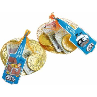 Laica čokoládové mince a bankovky v sieťke 100 g