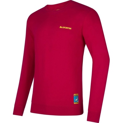 La Sportiva Climbing on the Moon Sweatshirt fucsia giallo