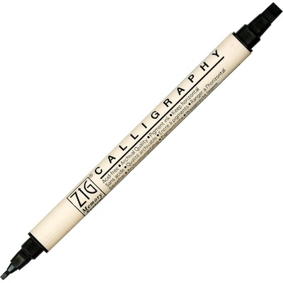 Kuretake zig calligraphy oboustranný fix černý – Zboží Dáma