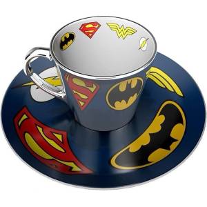 ABYstyle Комплект ABYSTYLE DC COMICS Mirror mug & plate set Logo, Чаша, Подложка с емблеми (ABYSTYLE-MMP002) - cybertrade