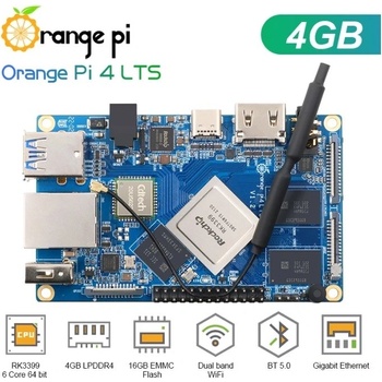 Orange Pi 4 LTS RK339 DDR4 4GB / FLASH 16GB