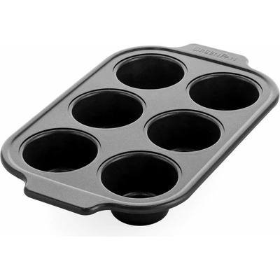 GreenPan Nepriľnavá forma na pečenie 6 ks muffinov Bistro čierna CC007765-001