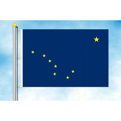 LIBEA, s.r.o. Aljaška vlajka Rozměr: 30×45 cm, Uchycení: Karabiny na stožár