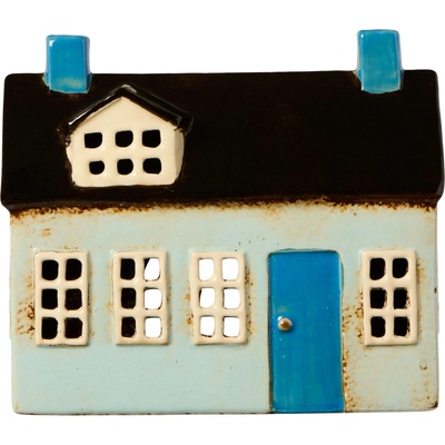 Ib Laursen Keramický svícen Nyhavn Blue Door, modrá barva, keramika