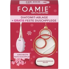 Foamie Diatomite Set INT - Tuhá sprchová péče 80 g + podložka pod mýdlo
