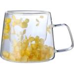 CupHup Стъклена термо чаша CupHup Blum с двойно дъно, Жълта (Blum-01-01)