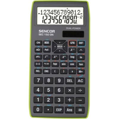 Научен калкулатор sencor sec-150 240 функции 2 реда 10+2 цифри зелен 45011016 (45011016)