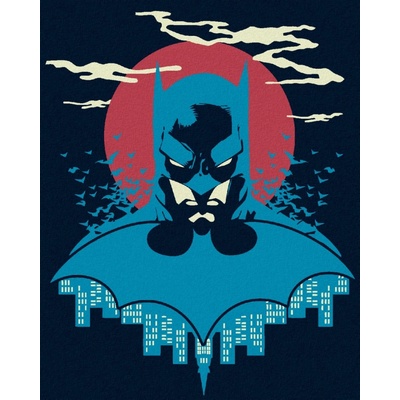 Zuty Malování podle čísel BATMAN V MODRÉ A ČERVENÉ