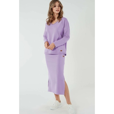 Italian Fashion sukňa Stella MAXI svetlofialová