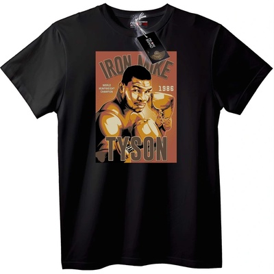 NOONEBRAND Тениска Железния Майк Тайсън Шампион 1986 - L, Black