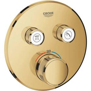GROHE Grohtherm SmartControl скрит смесител за душ с термостат, 2 изхода, златист гланц, Cool Sunrise (29119GL0)